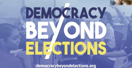 Democracy Beyond Elections dot org Peer Learning Session on Solidarity Economy title page